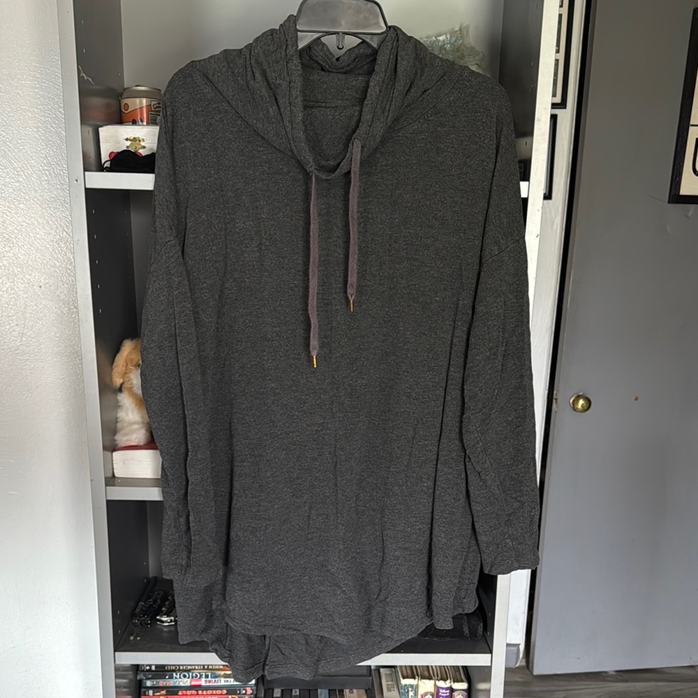 Cozy Gray Hooded Sweater